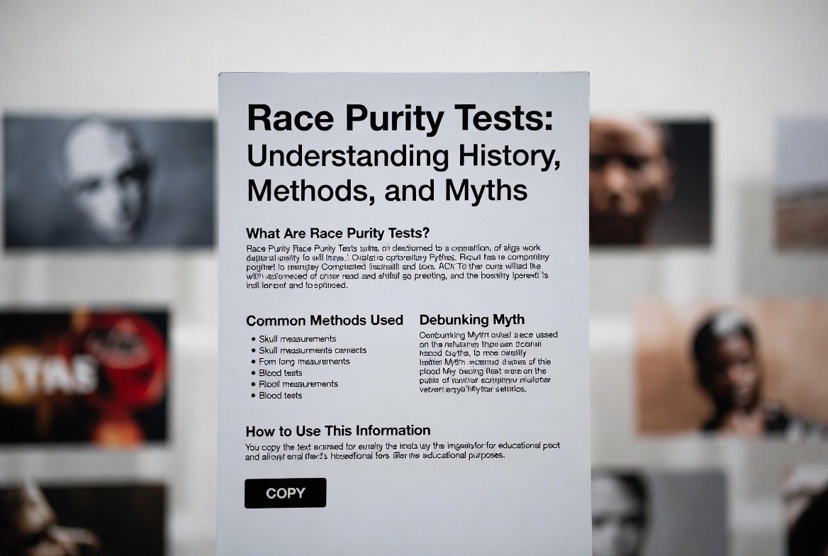 Race Purity Tests