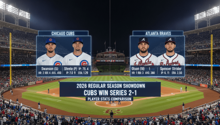 chicago cubs vs atlanta braves match player stats