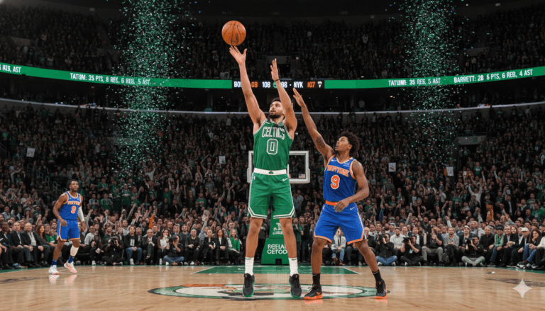 boston celtics vs knicks match player stats